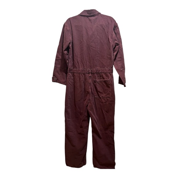 Etica Larsen Utility Jumpsuit, size Medium, red washed denim. NWOT - Picture 7 of 16